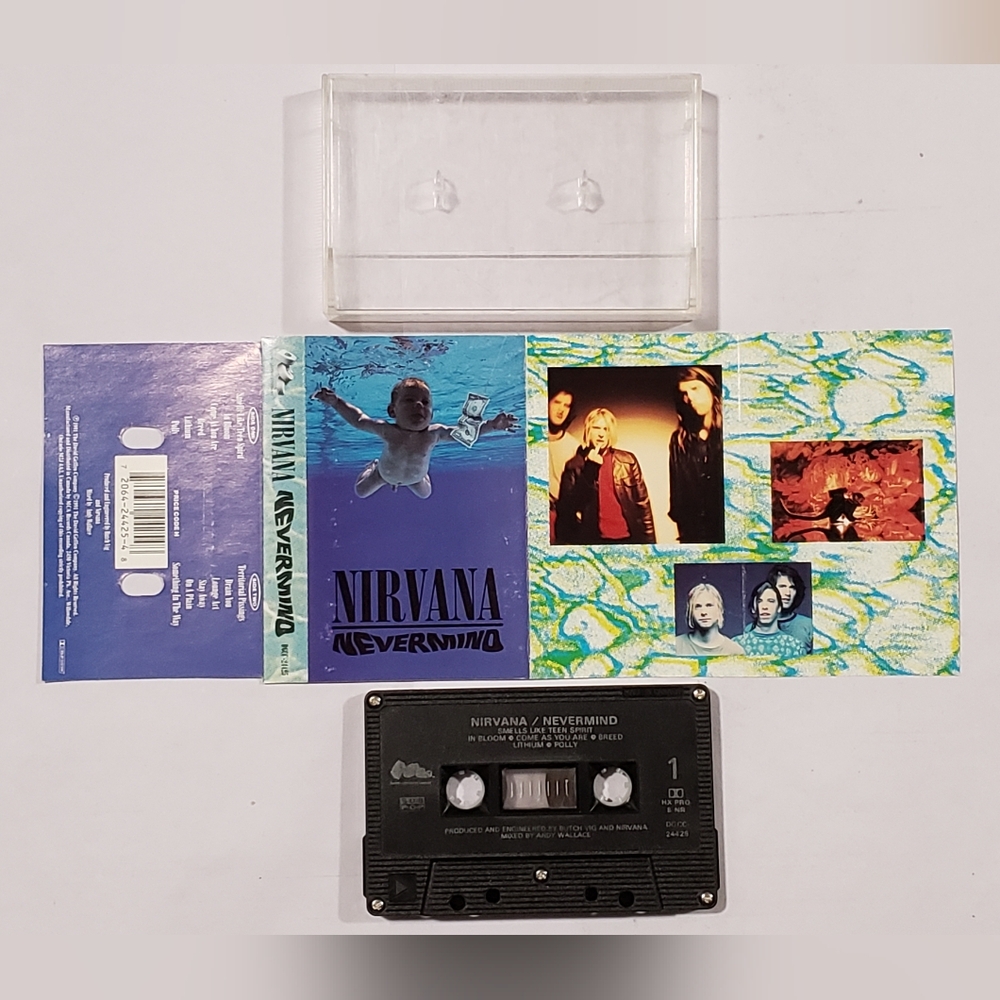 Nirvana Nevermind Cassette Tape Vintage 1991